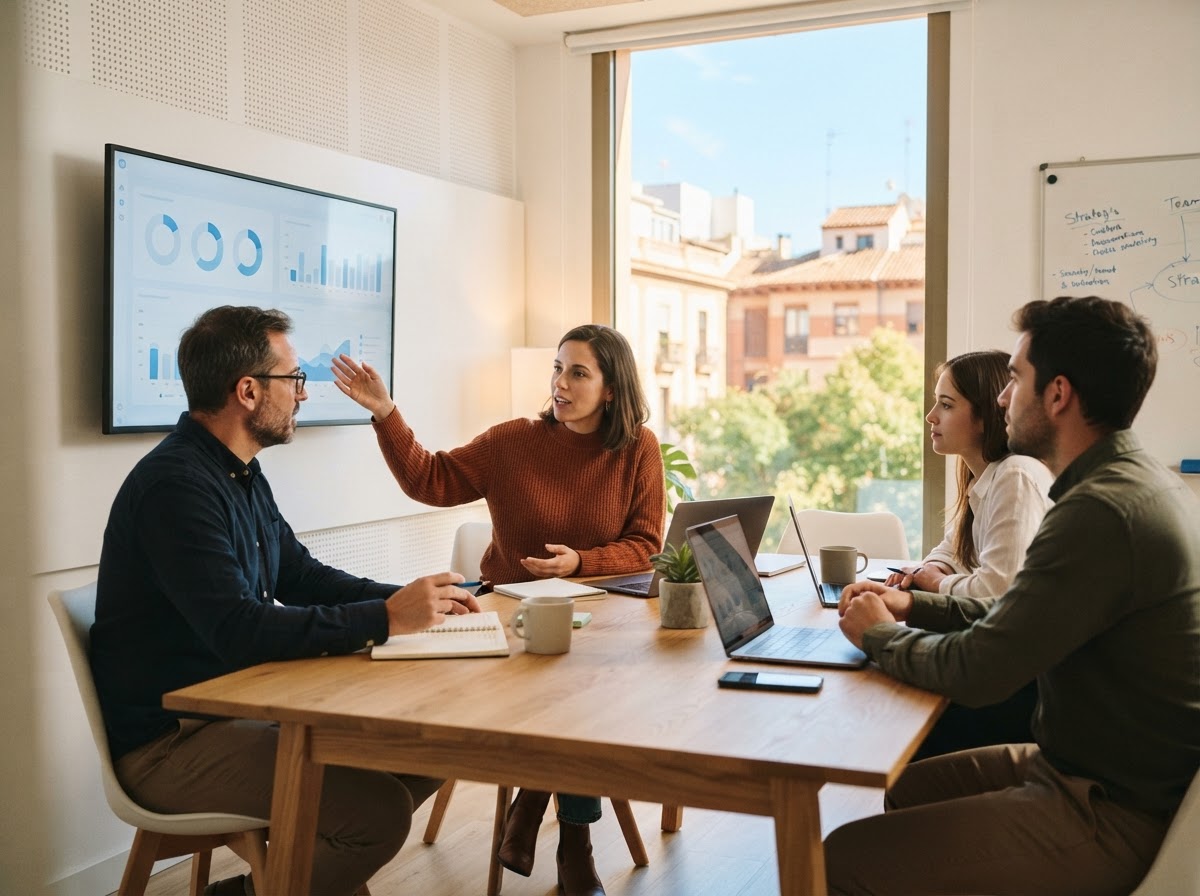 Yapel Portecia equipo de análisis trabajando sobre modelos de datos financieros